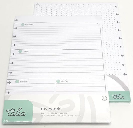 Talia Discbound Notebook Refills (Deluxe Expansion Kit (Classic Dividers), Letter (8.5in x 11in))