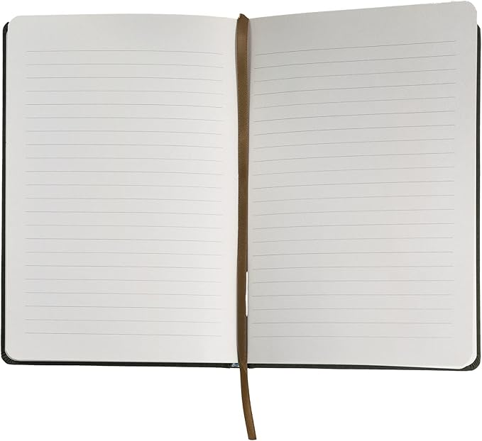 Sweet Water Decor Cute Motivational Lined Composition Notebook for Women, 100 Ruled Pages for Writing, Diary with Fabric Inspirational Olive Cover (Go For It)