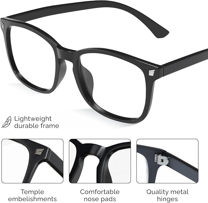 livho High Tech Blue Light Glasses - Advanced up to 99% Blue Light Blocking Computer Glasses - Screen Fatigue & UV Protection