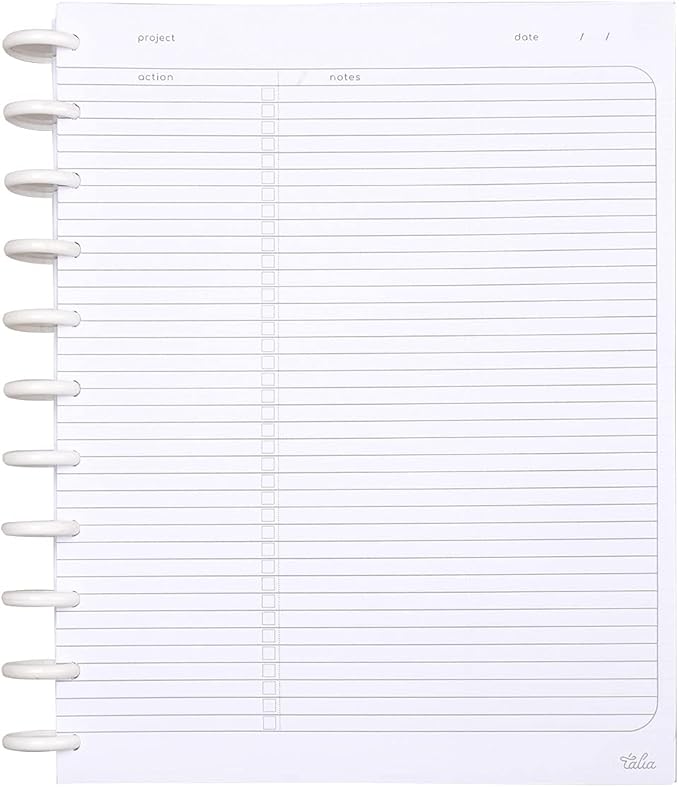 Talia Discbound Notebook Refills (Project Layout, Letter (8.5in x 11in))