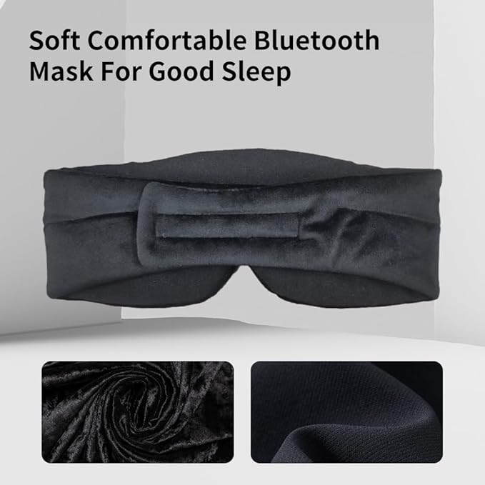 Joythink Sleep Headphones Sleep Mask Kids Children Wireless Music Eye Mask Sleeping Headphones Headband for Side Sleepers Silk Sleep Mask with Wireless Headphones Ultra-Thin Stereo Speakers