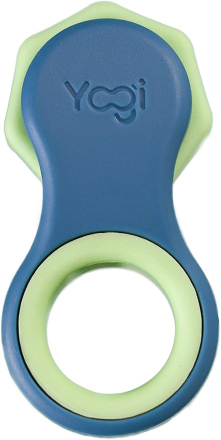 Yogi Fidget Toy – Silent Sensory Spinner for Adults & Kids – Stress Relief Fidgets for ADHD, Anxiety – Fidget Toys for Adults – Includes 5 Finger-Fit Rings – Work, School & Travel – Ocean