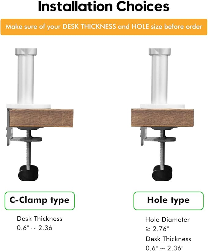 Viozon Monitor and Laptop Mount, 2-in-1 Adjustable Dual Arm Desk Mounts Single Desk Arm Stand/Holder for 17 to 32 Inch LCD Computer Screens, Extra Tray Fits 12 to 17 inch Laptops (Silver)