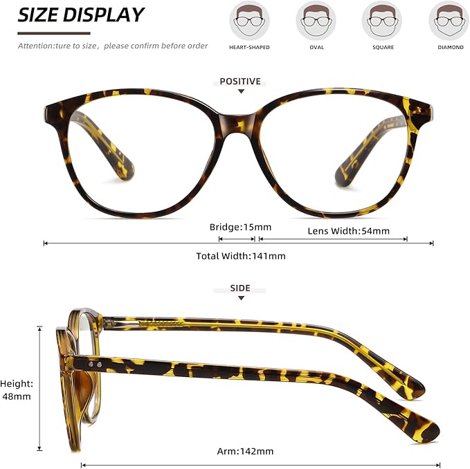 MEETSUN Blue Light Blocking Glasses for Women Cat Eye Blue Light Glasses TR Frame Anti Eyestrain UV Glare Computer Gaming Eyeglasses(Leopard Frame)