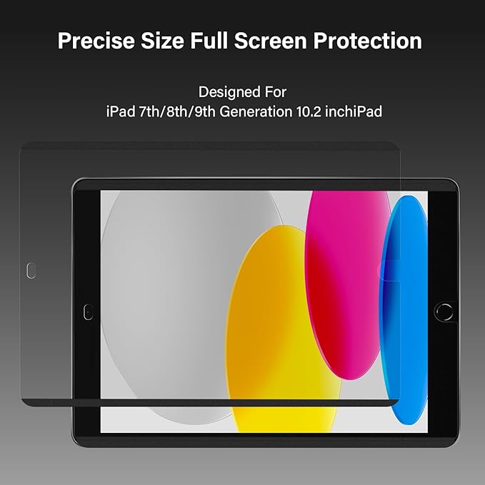 Magnetic 360° Privacy Screen Protector Compatible with iPad 9th 8th 7th Gen 10.2'' Anti Glare Blue Light Filter, Bubble-Free Shield, Fingerprint-Proof Guard, Reusable Anti-Scratch Film, Anti-Spy Cover