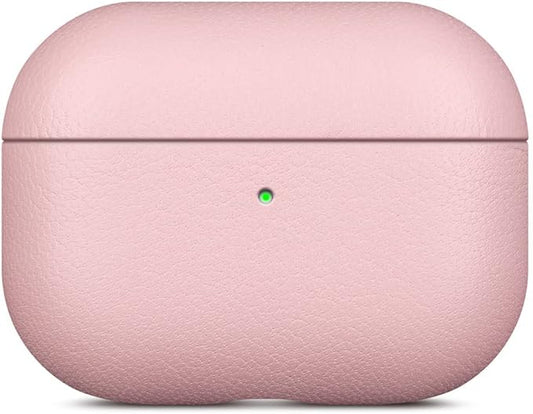 Lopie AirPods Pro 2 Leather Case, Handmade, Real Leather, Wireless Charging Compatible, 360-Degree Protection, Pink