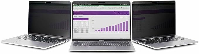 StarTech.com Laptop Privacy Screen for 15 inch MacBook Pro & MacBook Air - Magnetic Removable Security Filter - Blue Light Reducing Screen Protector 16:10 - Matte/Glossy - +/-30 Degree (PRIVSCNMAC15)