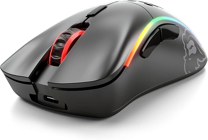 Glorious Model D Wireless Gaming Mouse - 69g Superlight, Lag Free 2.4Ghz Wireless, Up to 71 Hour Battery, RGB, BAMF Sensor, Ergonomic, 6 Buttons - Matte Black
