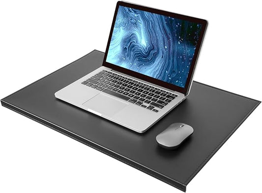 AKOZLIN 27.55βx 18.9" Soft PU Leather Surface Office Desk Mouse Mat Anti-Push Pad with Full Grip Fixation Lip Table Blotter Edge-Locked Protector