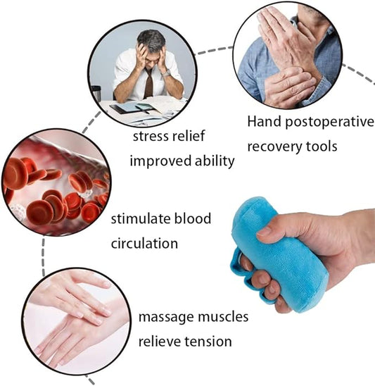 Hand Grip Exerciser Strengthener, Finger Exerciser Ball and Hand Exercisers for Strength,Therapy Ball for Hand Cramps and Recovery