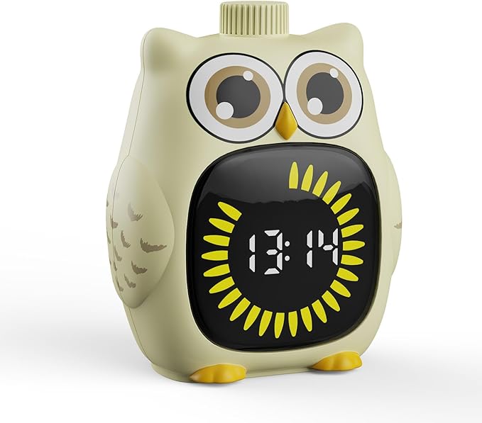 Visual Timer for Kids White Owl Kids Timer Visual 99 Minute Visual Countdown time for Classroom Home Silent Management Time with Pause for Studing Playing and Chores