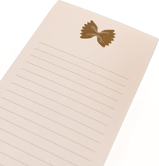 Graphique Macaroni Bowtie Magnetic Notepad, 100 Tear-Away Sheets for Grocery, Shopping & To-Do Lists, Writing Pad for Fridge, Kitchen, Office