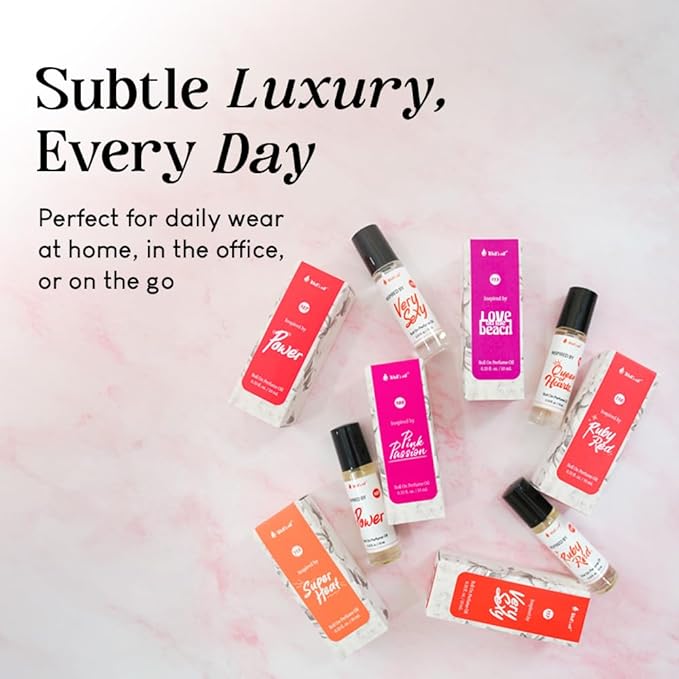 Well's Oil Roll-On Perfume Oil (Pink Passion) | Fruity Notes | Long-Lasting | Paraben-Free | 0.33 Fl Oz / 10 ml