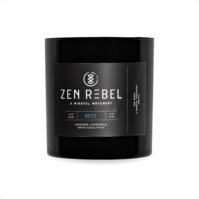 Aromatherapy Candle Rest - Evening Relaxation with Lavender, Chamomile, and White Eucalyptus - Stress Relief Soy Candle, Gift Candles for Men and Women