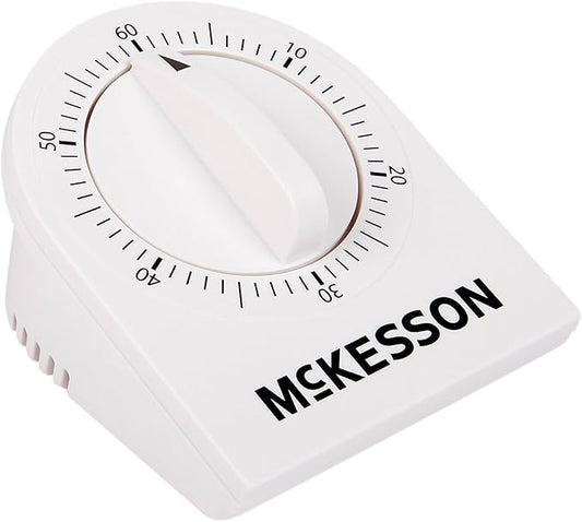 McKesson 60-Minute Wind Up Timer with Single Chime - Visual Timer for Home, Kitchen, Classroom, 1 Count