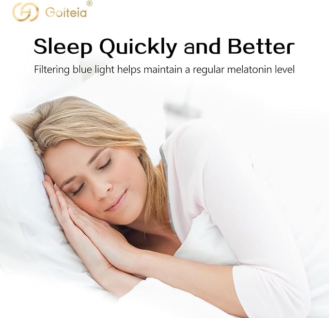 Goiteia Orange Blue Light Blocking Fit Over Glasses-Amber Blue Light Glasses Over Glasses for Better Sleep/Eyes Strain