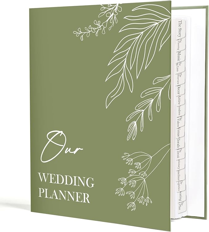 Wedding Planning Book and Organizer for Bride Newly Engaged Couples 222 Pages Bridal Wedding Planner Organizer Notebook with Sticker Checklists & Calendars for Bride To Be