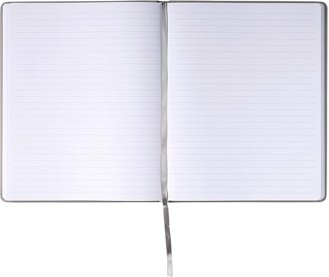 WORLD TRAVELER Eccolo Dayna Lee Collection Grey “Love, Your Notebook” 8x10 Inspiring Hardcover Journal/Notebook, 256 Acid-Free Lined Pages