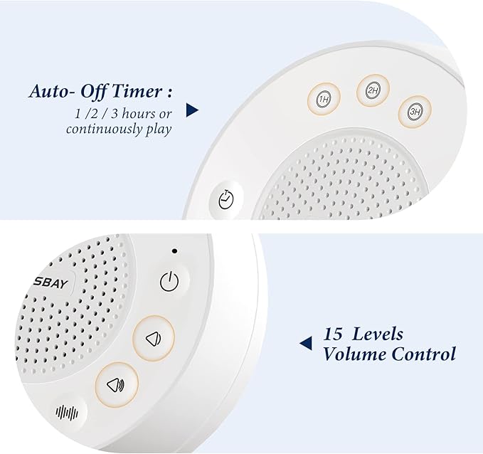 Housbay Glows White Noise Sound Machine, 31 Soothing Sounds, Colored NightLight for Kids & Baby, Small Travel Sleep Machine & Noise Canceling for Sleeping, Relaxation