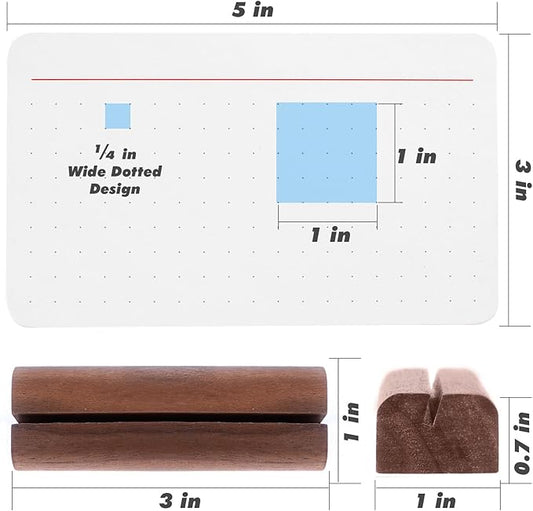 Dotted Index Cards, 3x5, Thick Heavyweight 350gsm Cards, 60 Count, To Do List,Task Checklist, Planner with Walnut Holder, Note idea, Record Recipe, Strategy cards with Tinplate Storage Box