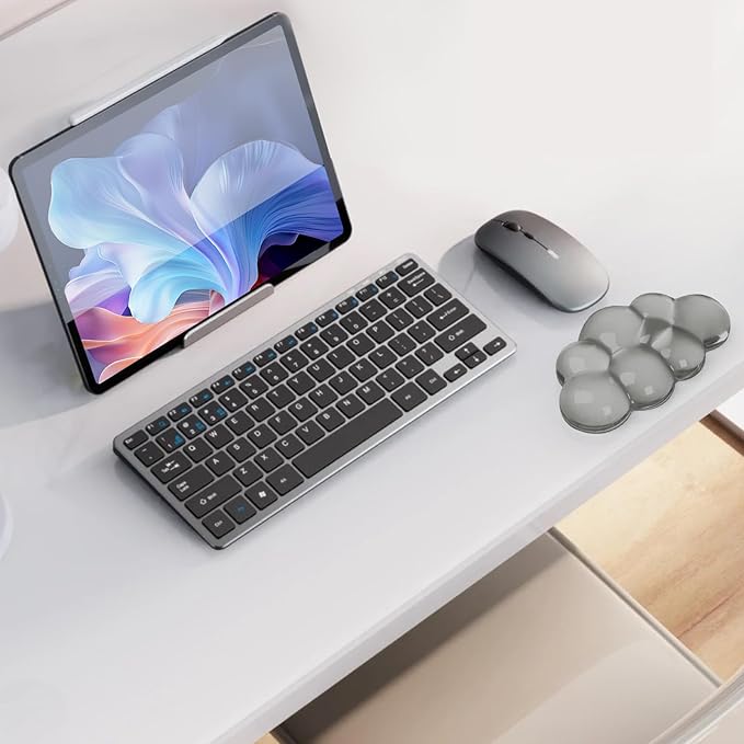 Gel Cloud Mouse Wrist Rest, Cute Wrist Support and Arm Support for Mouse Rest Typing Pain Relief,Suitable for Office/Computer/Laptop/Gaming (Transparent Gray)