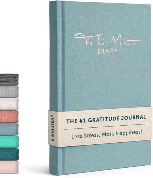 6-Minute Diary – 3-Million-User Gratitude Journal for Women & Men with Prompts – Guided Self Care Book Based on Positive Psychology – Daily Manifestation