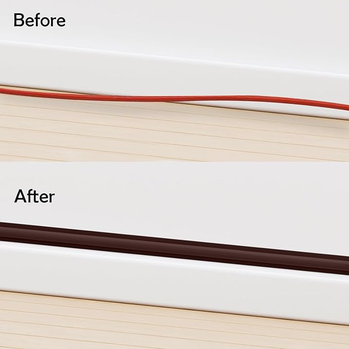 Rubber Bond TV Cord Hider Cable Protector - Strong Self Adhesive Wall Cord Cover Cable Hider - Low Profile Cable Management Wall Cord Concealer Cable Raceway