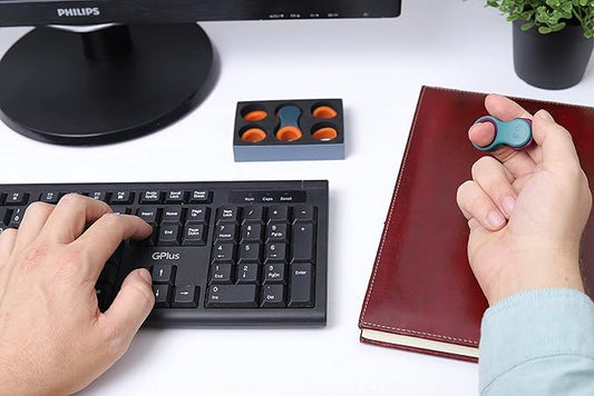 Yogi Fidget Toy – Silent Sensory Spinner for Adults & Kids – Stress Relief Fidgets for ADHD, Anxiety – Fidget Toys for Adults – Includes 5 Finger-Fit Rings – Work, School & Travel – 2-Pack