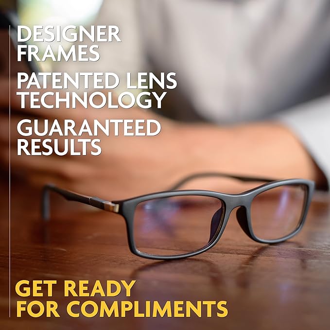 Prospek Blue Light Blocking Glasses For Men DYNAMIC +2.00 Diopters - High Optical Quality Lenses - Regular Size