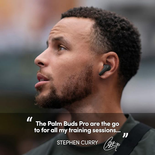 Palm Buds Pro with Protective Case, Lightweight and Comfortable True Wireless Noise Cancellation Earbuds, Deep Bass, 6-Microphones, Hybrid ANC, Ambient Mode, Clear Calls, IPX4, 24h+ Playtime, BT 5