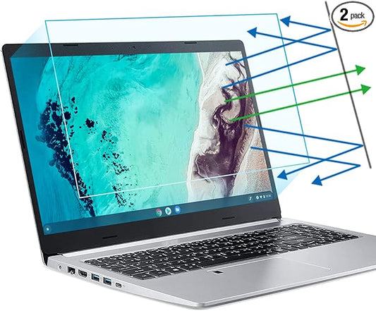 F FORITO 2-Pack 14 inch Anti Blue Light Laptop Screen Protector, Anti Glare & Anti Scratch Screen Filter Compatible with 14" HP/ASUS/Dell/Lenovo/Acer/jumper/Toshiba with 16:9 Aspect Ratio