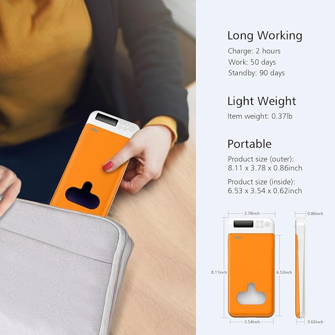 ySky Phone Lock Box with Timer for iPhone and 6.7inch Android Phones, Portable Self-Control Timed Phone Locker to Help Kids,Students,Adults Focus Back,Phone Jail to Prevent Phone Addiction(Orange)