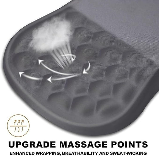 Mouse Pad Wrist Support, Ergonomic Mouse Pad with Massage Dot, Comfortable Computer Mouse Pad for Laptop, Wrist Rest Pain Relief Mousepad with Non-Slip PU Base for Office & Home, 12 x 8 in