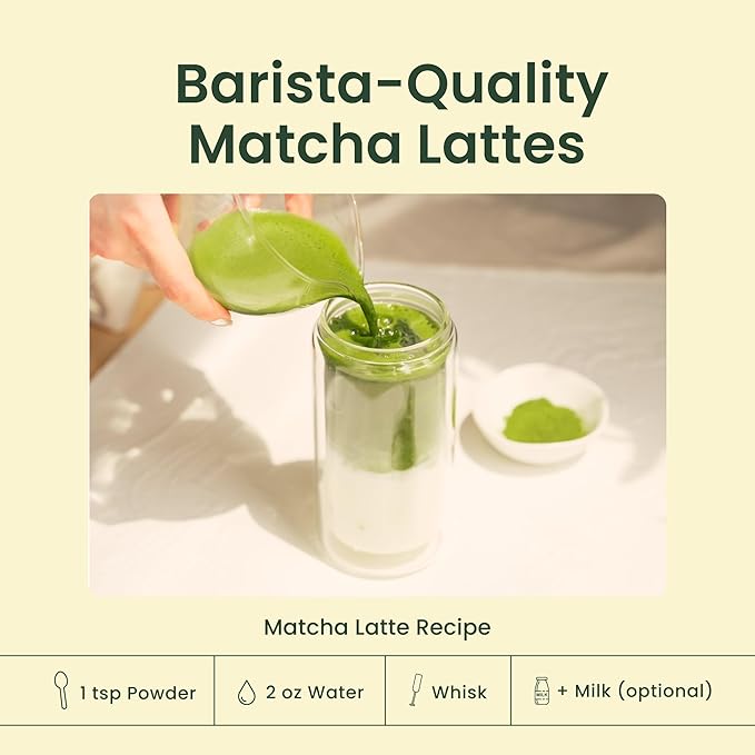 Crafti - Ceremonial Grade Organic Matcha Powder | 100 Servings (100g / 3.5oz) | Sugar-Free Kyoto Uji Matcha | Daily Matcha Green Tea for Calm Focus, Jitter-Free Energy and Barista-Grade Lattes