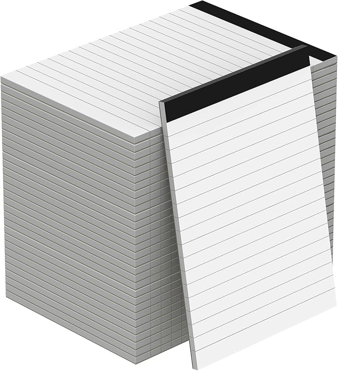 Notepad for Daily Planning and Organization of Work – 4 x 6-inches Lined Paper – Thick Bright White Paper – 30 Pages – Note Pads Ruled Pages – Pack of 30