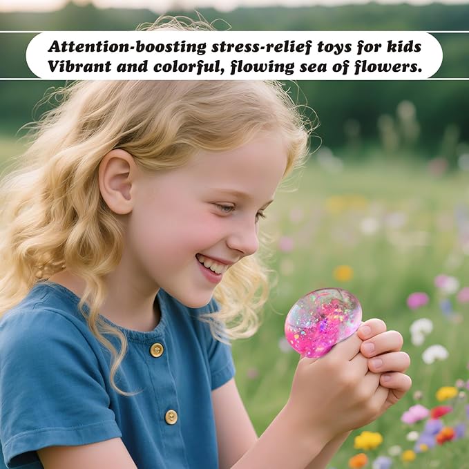 3Pcs Nice Stress Cube Stress Cubes Squishy Ice Cube Squishy Stress Cubes for Adults Glitter Stress Balls for Adults Kids Classroom Fidget Toys Birthday Gift (Pink Purple Blue)