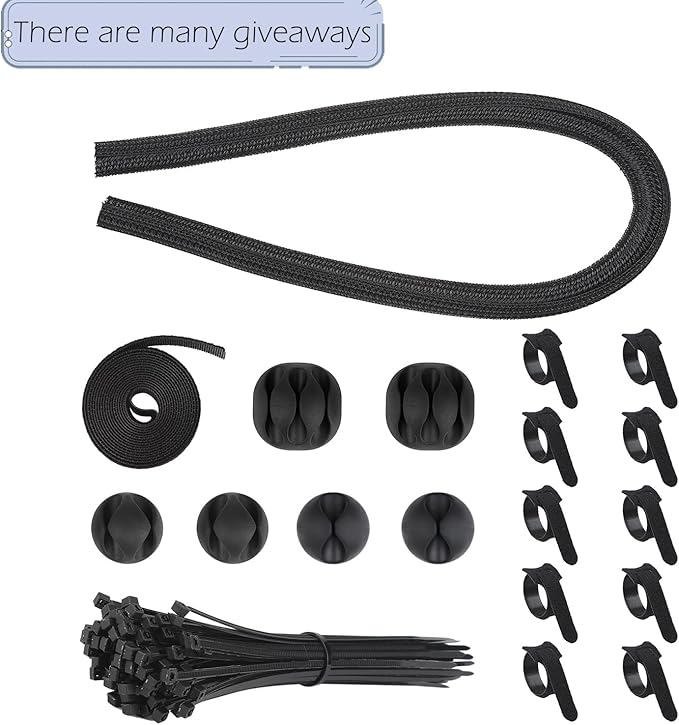 Cable Management Box Large Cable Organizer Box for Power Strips, Surge Protectors, Chargers, Adapters, TV Computer Wires Cable Hider Organizer Box with Cable Ties,Clip Holders - Khaki