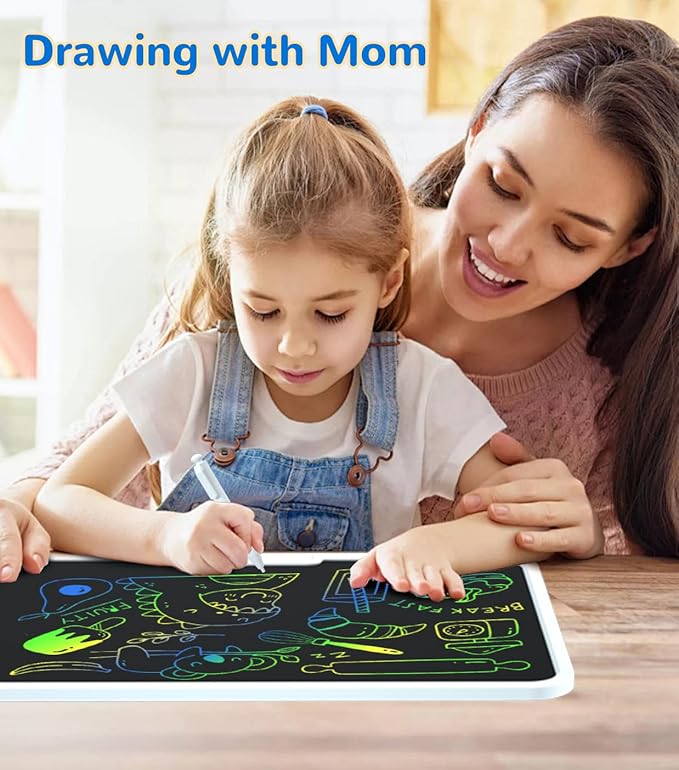 PS·baby 15Inch LCD Writing Tablet for Kids, Educate and Learn Children's Drawing Board Toys, Toys for Ages 2-6, Reusable Portable Drawing Tablet, Children's Gift