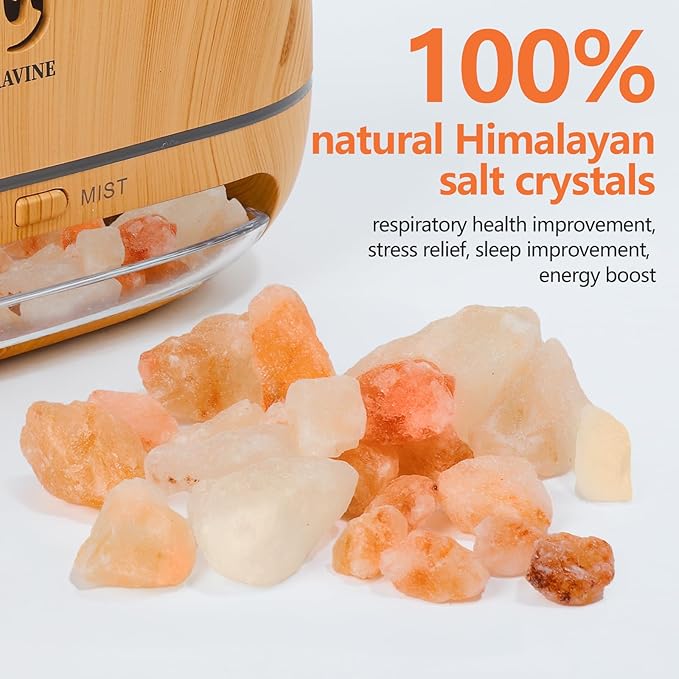 Ultrasonic Essential Oil Diffuser Set with 12 Best Aromatherapy Oils, Gift Box & Bag, Himalayan Salt Lamp Diffuser,Cool Mist Humidifier for Bedroom, Scent Diffusers for Home