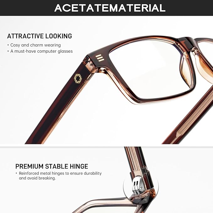 ANYLUV Blue Light Glasses Men Woman, Blue Light Blocking Glasses for Computer Gaming, Eye Strain Relief Eye Protection