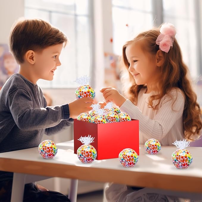 24 Pack Stress Balls Set Fidget Toys Halloween Party Favors for Kids School Class Birthday Gifts, Squishy Toys, Stress Relief Toys Squeeze Balls Bulk Halloween Party Favors, Goodie Bag Stuffers