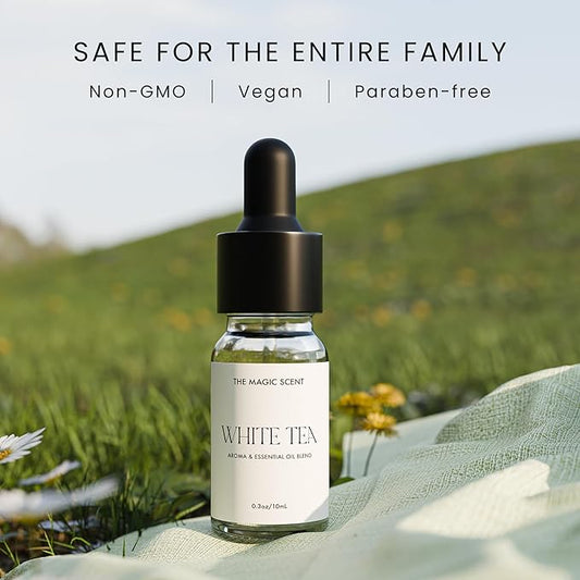 White Tea Diffuser Oil - Hotel & Home Luxury Scents - Diffuser Oil Scents for Home Designed for Use in All Diffusers - 0.3 fl oz, 10 mL