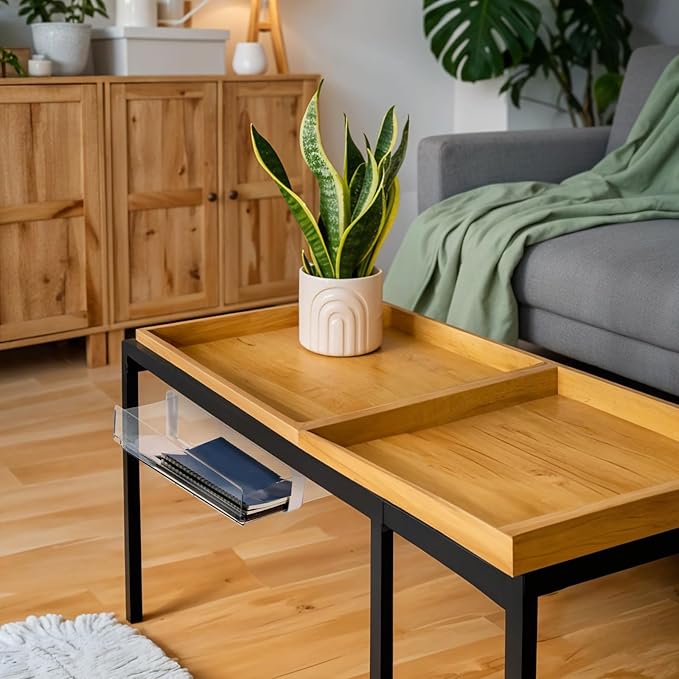 3 Pcs Under Desk Drawer Organizer, Table Hidden Slide Out Desk Drawers Clear Mounted Desktop Pencil Holder 2 Sizes Drawer Divider for Home Office Kitchen Bedroom