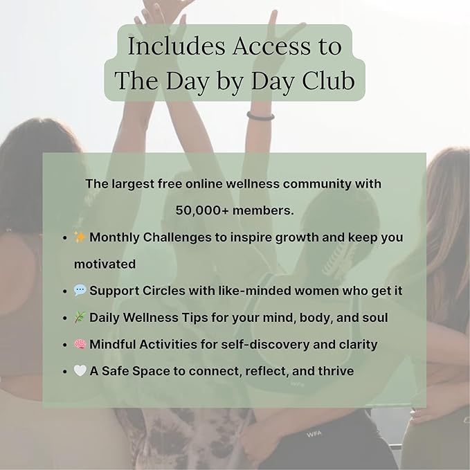 Day by Day Daily Gratitude Journal 2025 for Mindfulness, Happiness, Reflection, and Self Care, Undated Planner Gifts for Women & Men