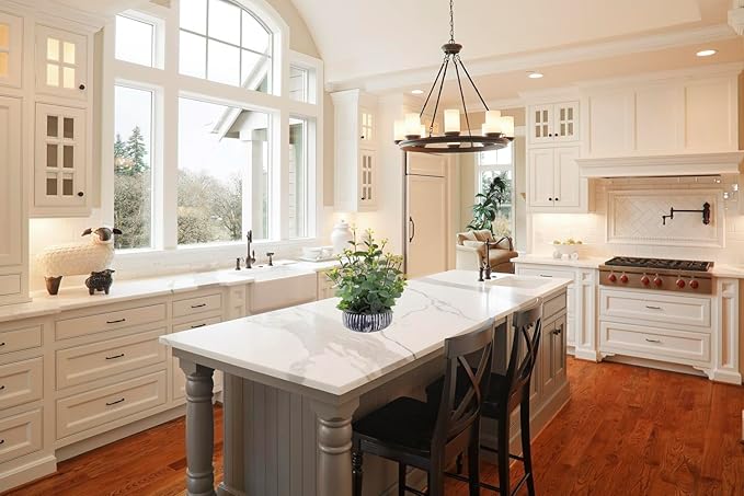 Artificial Plants Potted Real Looking Small Faux Plant with Rustic Black Cement Planter for Kitchen Office Desk Bookshelf Decor (Eucalyptus Plant)