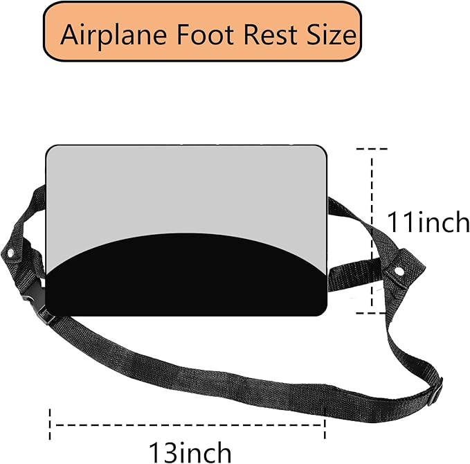 Airplane Foot Hammock Comfort Foot Hammock for Plane Travel Accessories,Airplane Gadgets,Good Use for Travel Essentials, Office,Desk (Grey, 1 Pack)