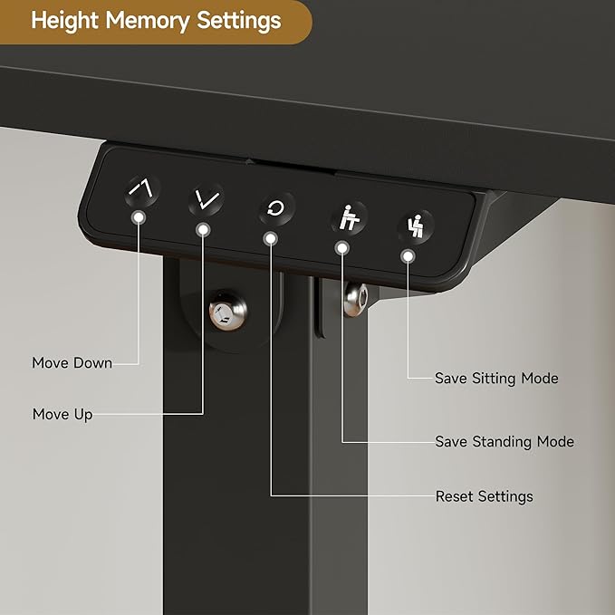 71x32 Inch Adjustable Standing Desk with 4 Legs, Stand-up Desk Features a Spacious Rectangular Top, Dual-Motor Lift, and Memory Presets (28-46Inch) for Home Offices or Computer Workstations, Black