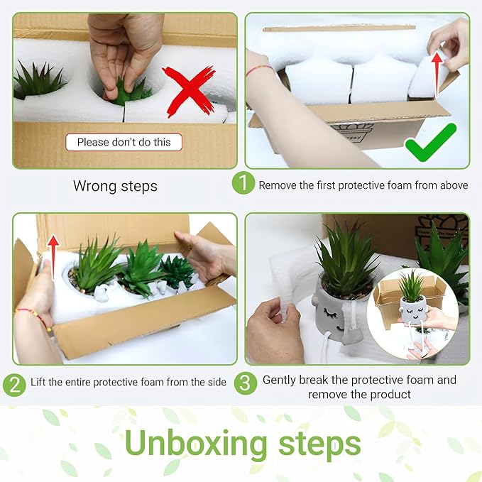 Zerzsy Faux Succulents in Cement Pots with Hanging Leg, Potted Mini Fake Plants for Office Desk Decor, Artificial Succulent Plants Indoor Decorations - Set of 2