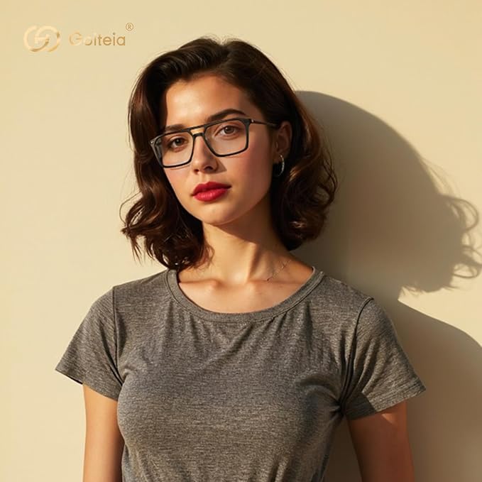 Goiteia Blue Light Glasses Men Women β Retro 70s Gaming Glasses for Anti Eyestrain, Comfortable for All-Day Wear