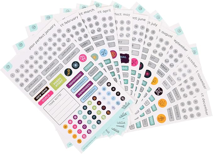 Talia Discbound Notebook Refills (Weekly Undated ORG Kit, Midsize (7.5in x 9.75in))